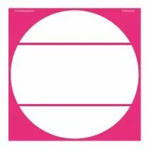 POCHOIR 30x30 CM ROND AVEC 3 LIGNES