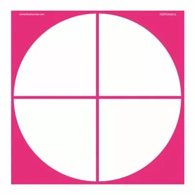 POCHOIR 30x30 CM ROND AVEC 4 CAMEMBERTS