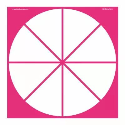 POCHOIR 30x30 CM ROND AVEC 8 CAMEMBERTS