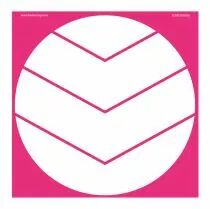 POCHOIR 30x30 CM ROND AVEC GRANDS CHEVRONS