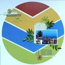 POCHOIR 30x30 CM ROND AVEC GRANDS CHEVRONS