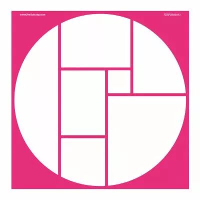 POCHOIR 30x30 CM ROND AVEC RECTANGLES 1