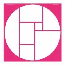 POCHOIR 30x30 CM ROND AVEC RECTANGLES 1