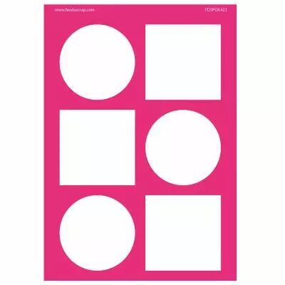 POCHOIR A4 12 CASES HEXAGONES