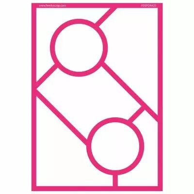 POCHOIR A4 12 CASES HEXAGONES