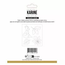 Pochoir Broderie Feuillages & Renard