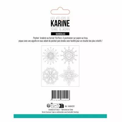 Pochoir Broderie Mandalas Terre & Jasmin