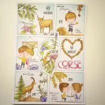 Pochoir carte de la corse