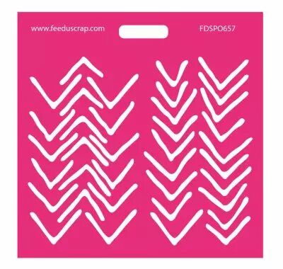 Pochoir chevrons dessin�s