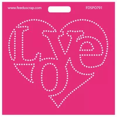 Pochoir coeur en points