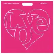 Pochoir coeur en points