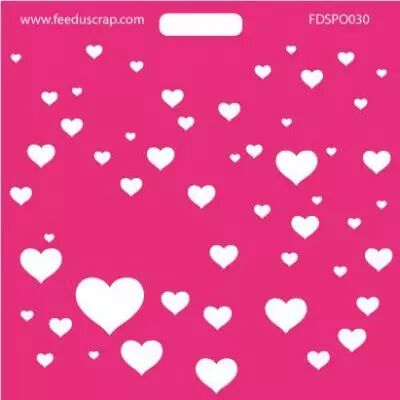 POCHOIR COEURS - 004