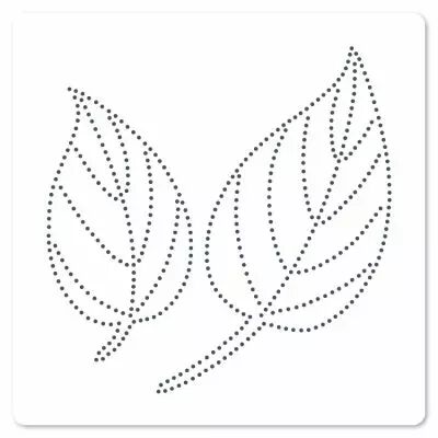 Pochoir de piercing 15 x 15 cm FEUILLES SIMPLES
