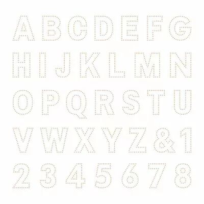 Pochoir de piercing alphabet 30,5 x 30,5 cm 