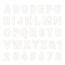 Pochoir de piercing alphabet 30,5 x 30,5 cm 