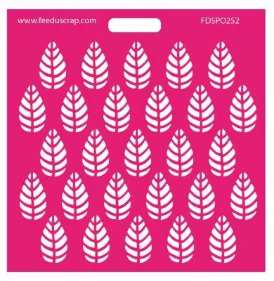 POCHOIR FEUILLES 2