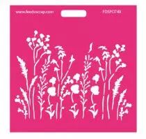 Pochoir fleurs sauvages