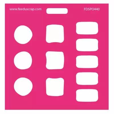  POCHOIR FORMES GEOMETRIQUES ARRONDIS MINI 