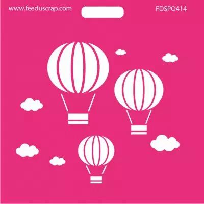 POCHOIR GRANDE MONTGOLFIERES