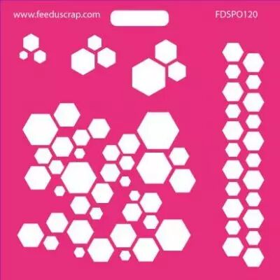 POCHOIR HEXAGONES 1