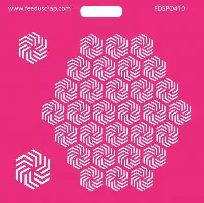 POCHOIR HEXAGONES 1
