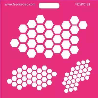 POCHOIR HEXAGONES 2