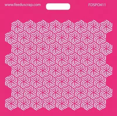 POCHOIR HEXAGONES 2