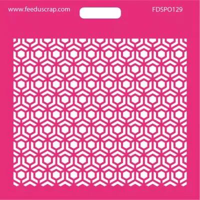 POCHOIR HEXAGONES/CHEVRONS