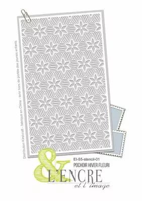Pochoir Hiver Fleuri - L\'Encre et l\'Image