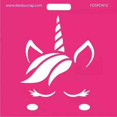 POCHOIR LICORNE