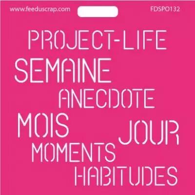 POCHOIR MOTS PROJECT LIFE
