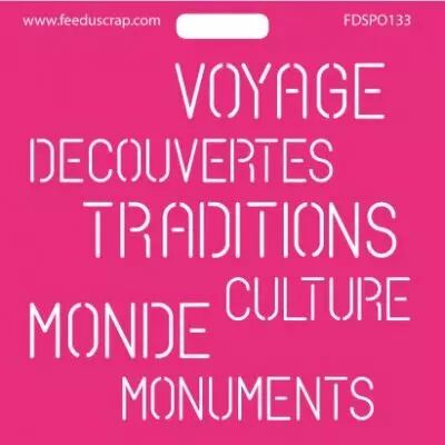 POCHOIR MOTS VOYAGE