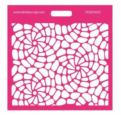 Pochoir pav�s de coquillages