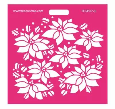 Pochoir poinsettias