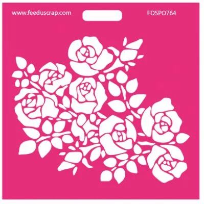 Pochoir roses