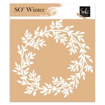 Pochoir SO\' Winter : Couronne de feuilles - SOKAI.