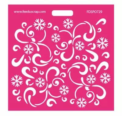 Pochoir tourbillons de flocons