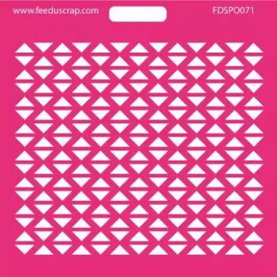POCHOIR TRIANGLES ALIGNES -023