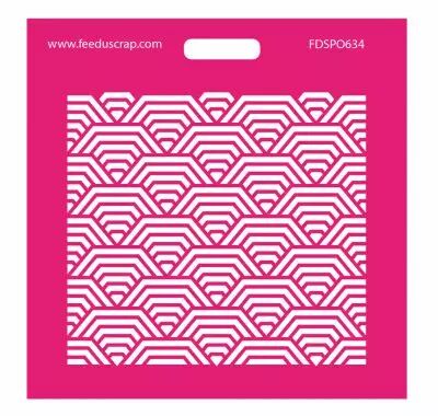 Pochoir Vagues hexagonales