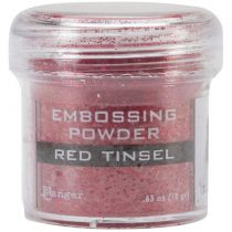 POUDRE A EMBOSSER A PAILLETTES ROUGE - Red Tinsel