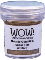 poudre à embosser Wow Metallic - 15ml -  Gold Rich Super Fine