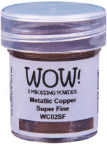 poudre à embosser Wow Metallic Copper - Jar Size:15ml Jar, Grade Size:Super Fine