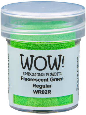 poudre  embosser Wow Opaque Jar Size:15ml Jar, Fluorescent Green