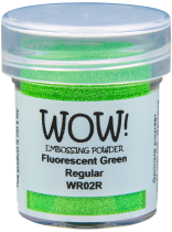 poudre à embosser Wow Opaque Jar Size:15ml Jar, Fluorescent Green