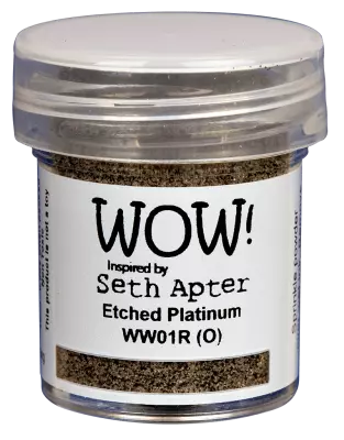 poudre � embosser Wow Opaque Seth Apter- Jar Size:15ml Jar, Etched Platinium
