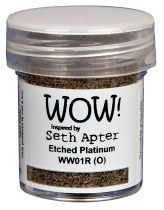 poudre à embosser Wow Opaque Seth Apter- Jar Size:15ml Jar, Etched Platinium