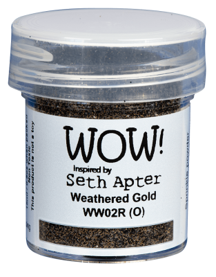 poudre  embosser Wow Opaque Seth Apter- Jar Size:15ml Jar, Weathered Gold