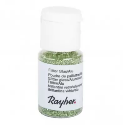 Poudre de paillettes vert clair