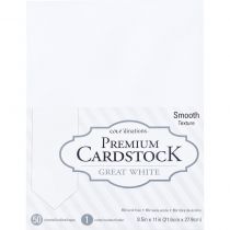 PREMIUM CARDSTOCK LISSE WHITE 8.5X11