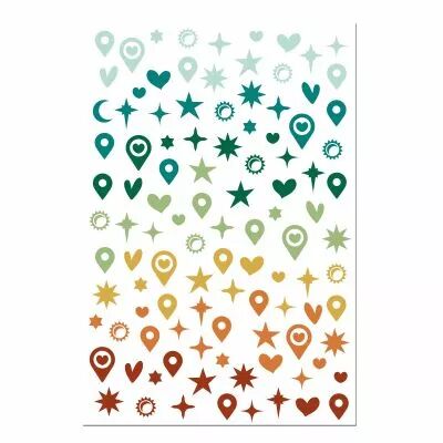 Puffy Stickers Coeurs & Co Terre & Jasmin